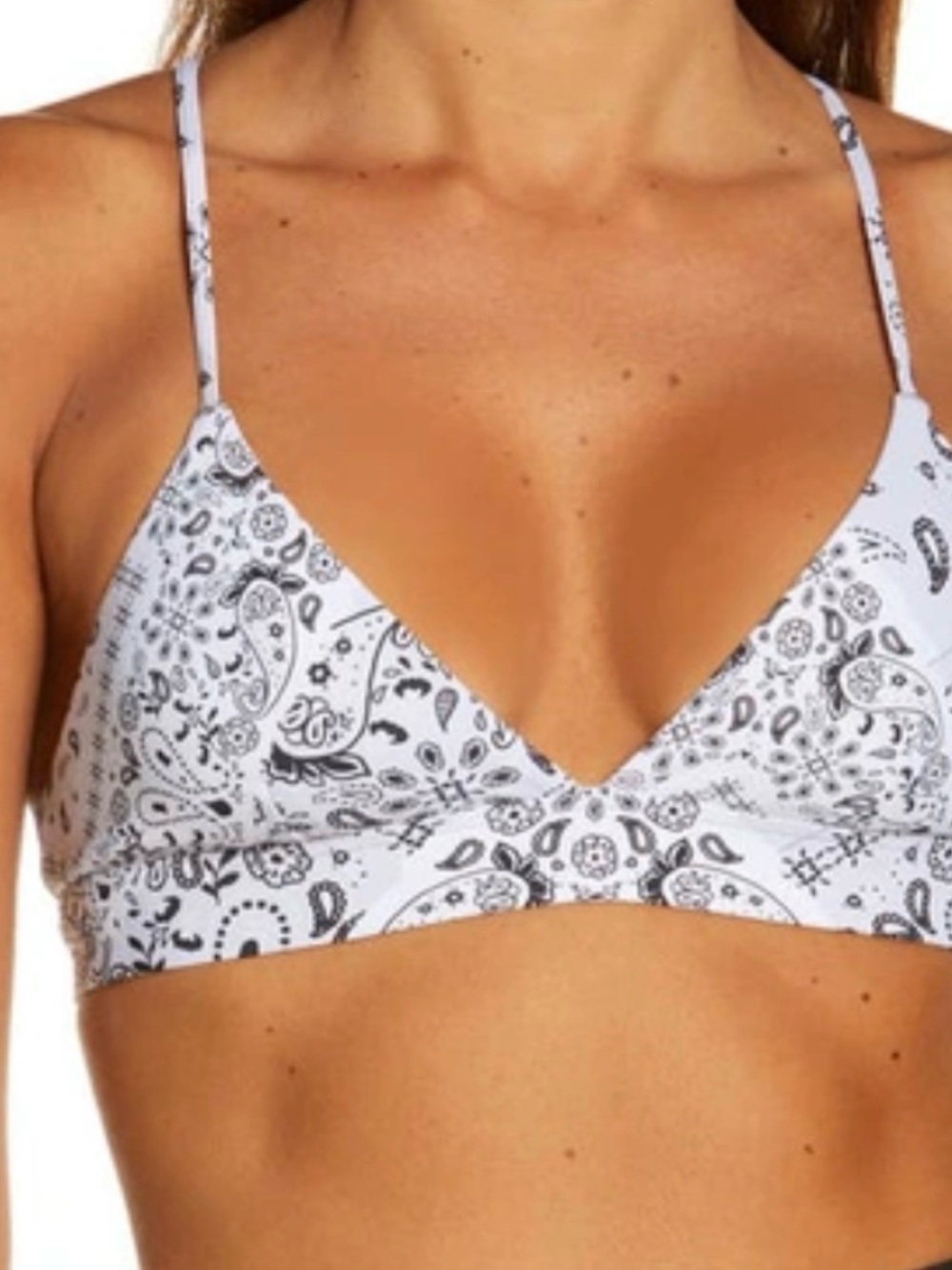 ALO YOGA VAPOR BANDANA PRINT SPORTS BRA - SM